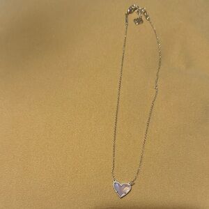 Kendra Scott Silver Heart Necklace